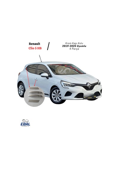 Renault Clio 5 Hb Krom Kapı Kolu 4 Kapı 2019 2024 Paslanmaz Çelik