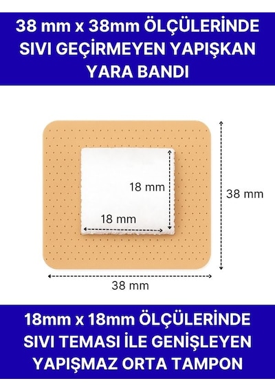 Steril Hemostatik Diyaliz Bandı 38mmx38mm, 250 Adet 5'li Paket