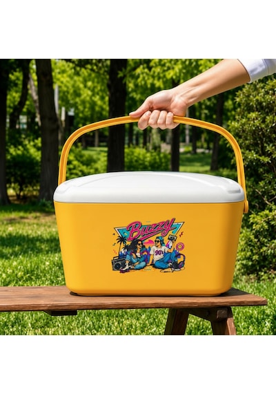 20 Lt Buzzy Retro Buzluk Termos 1179 Cooler Box -394 Sarı