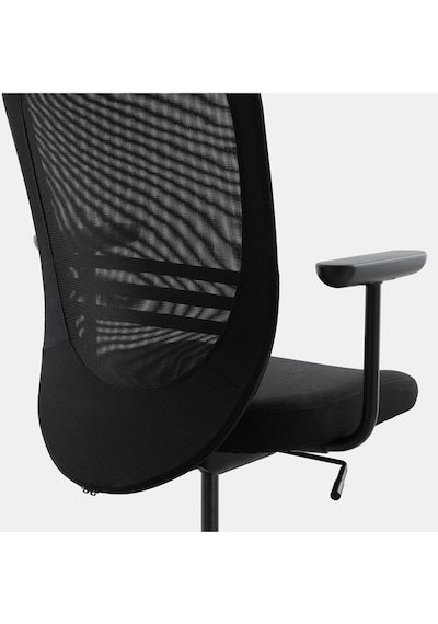 Flıntan Çalışma Sandalyesi, Siyah Kolçaklı Ergonomik Ofis Koltuğu Flıntan Çalışma Sandalyesi, Siyah Kolçaklı Ergonomik Ofis Koltuğu