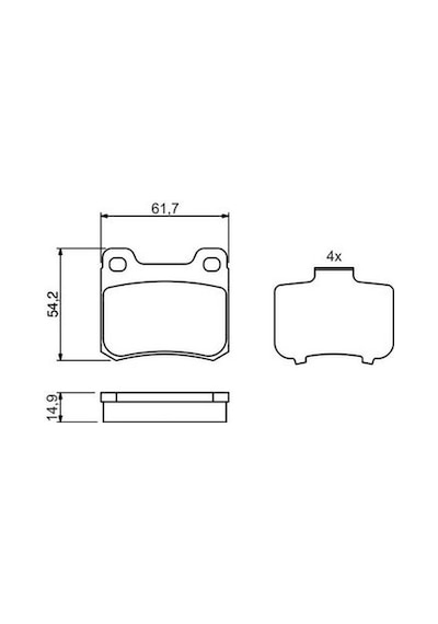Mercedes C Serisi 202 C230 2.3 1996-1997 Bosch  Arka Balata Wva20687