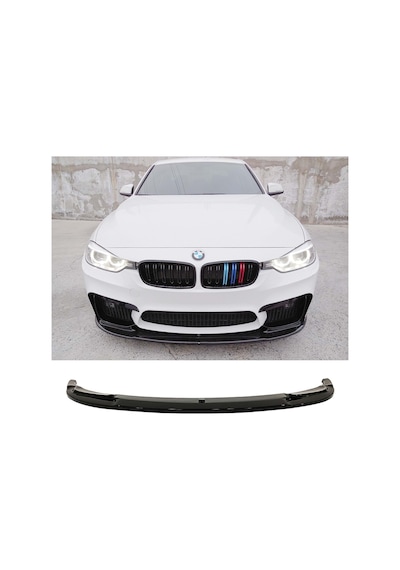 Bmw F30 M3 V2 Ön Lip Parlak Siyah Plastik Ön Ek Karlık 2012 - 2018 Karlık+bodykit+ek