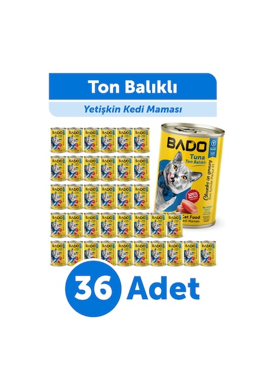 Bado Yetişkin Yaş Kedi Maması Ton Balıklı 400gr 36'lı