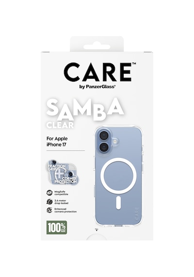 Care By Panzerglass Fashionable Apple Uyumlu iPhone 17 Samba Transparent Beyaz Magsafe Kılıf