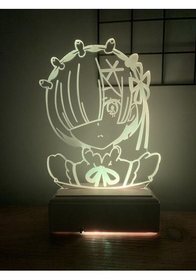 Rem Re:zero 16 Renk Gece Lambası