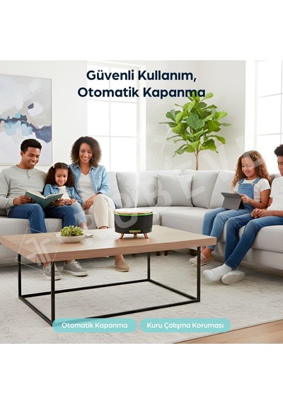 Robeve 500 Ml Uzaktan Kumandalı Aroma Difüzörü Hava Nemlendirici Buhar Makinesi 7 Renk Led Işıklı, 3 Sis Modlu Hava Nemlendirici Sessiz Çalışan, Zaman Ayarlı & Otomatik Kapanmalı Difüzör