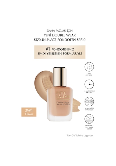 Double Wear Stay-in-place Fondöten Spf10 Canlı Mat Bitiş 2w1 Dawn 30ml 2W1 Dawn