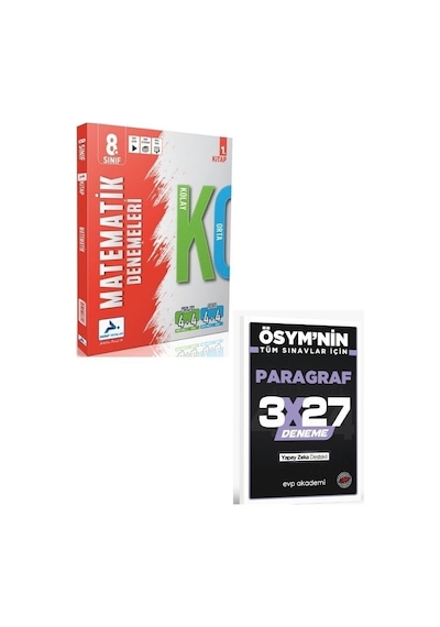Paraf 2027 8. Sınıf Matematik Kolay Orta Branş Deneme+ Evp Akademi Paragraf