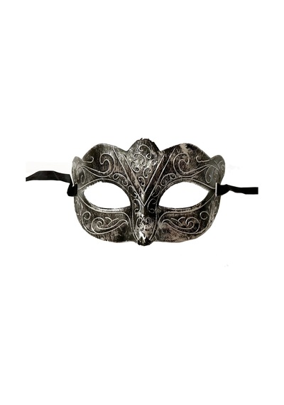 Maskeli Balo Antik Gri Gümüş Eskitilmiş Maske Balo Venedik Diğer