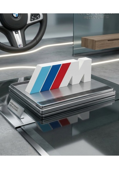 M Logo Masa Lambası Beyaz - Mavi