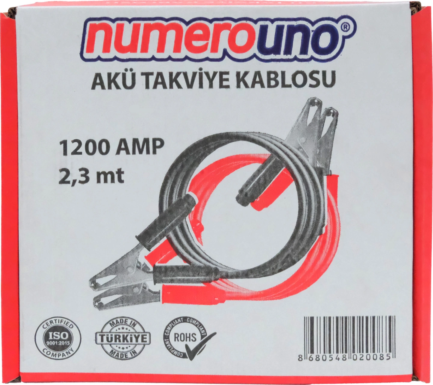 Numerouno Akü Takviye Kablosu 1200a 2,3 Metre 12v Ve 24v Araçlar İle Uyumlu