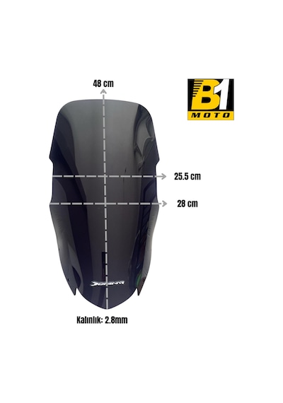 Bajaj Dominar 250 / 400 2017-2024 Uyumlu Ön Cam Füme