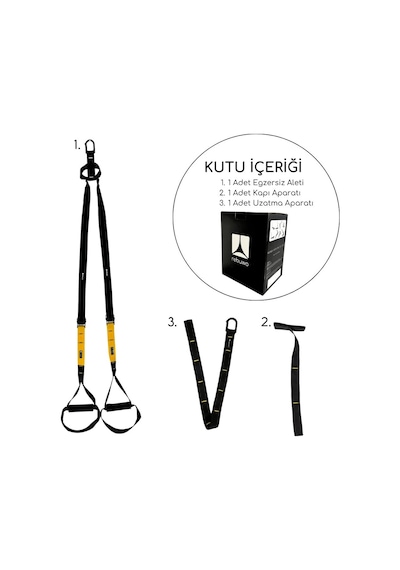 Rebuwo Suspension Trainer Cross Training Pro Egzersiz Seti Sarı
