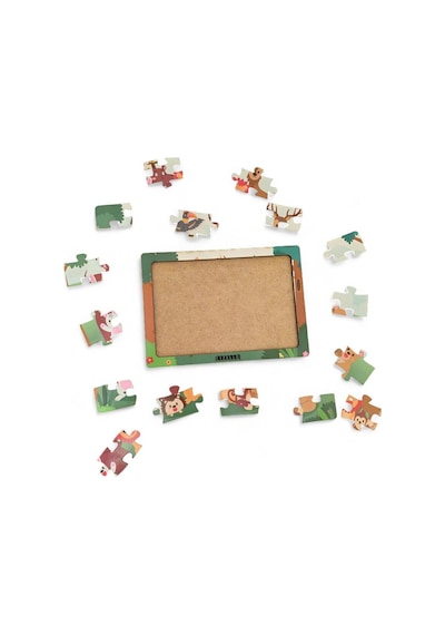 Hayvanlar Alemi 10 - 16 Parça Eğitici Öğretici Ahşap Çocuk Puzzle Yapboz Bebek Çocuk Oyuncak