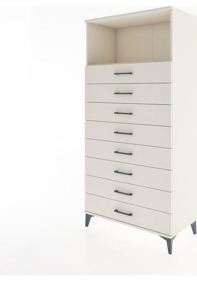 Hyperion Dolap Tek Raflı 8 Çekmeceli 88x44x182 Aytaşı-aytaşı Aytaşı