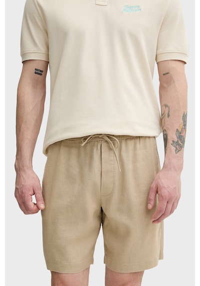 Tommy Hilfiger Bağlamalı Normal Bel Keten Bermuda Short Erkek Short Mw0mw44353 Aeg Bej