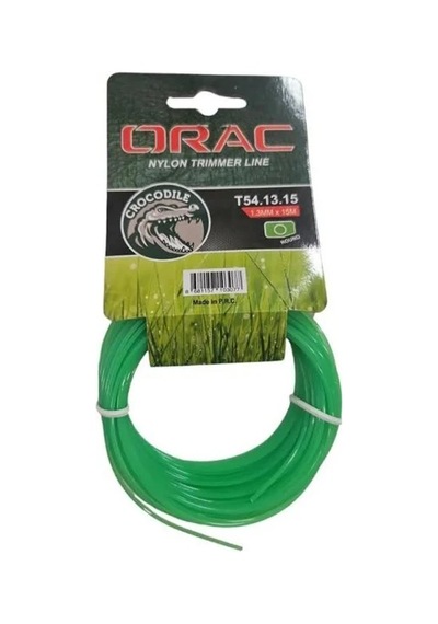 Orac Elektrikli Tırpan Misinası Yuvarlak 1.7 Mm 15 M Crocodile Yeşil