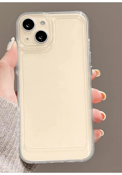 İphone 13 / 14 Uyumlu Köşe Korumalı Şeffaf Silikon Yumuşak Baskılı Telefon Kılıfı