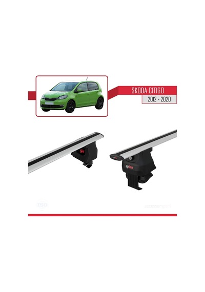 Skoda Citigo 2012-2020 Arası İle Uyumlu Ace-4 Ara Atkı Tavan Barı Gri