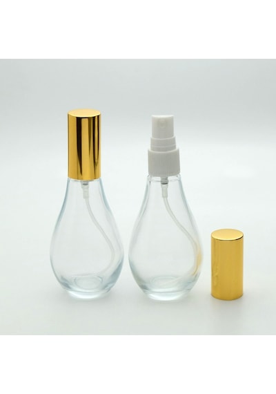 Parfüm Şişesi 70 ML 6 Adet Boş Ampul Şişe Sarı Kapak Plastik Valf