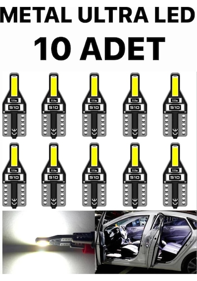 T10 Led Nesil Suya Dayanıklı Metal Kasa Beyaz UltraLed 10 Adet