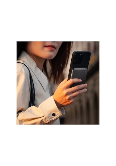 Mc-2431 Metaair Qi2.2 25w 10000mah 35w Ultra Ince Metal Manyetik Kablosuz Powerbank Siyah