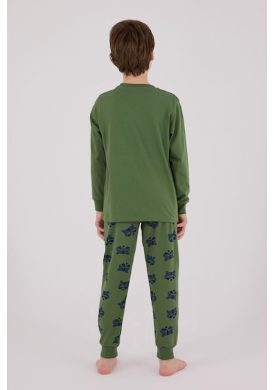 Rolypoly Erkek Çocuk Yeşil Pijama Takımı 5274-48645 Yeşil