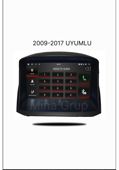 Snp Serisi Ford Fiesta Uyumlu 9" 4-64 Gb Multimedya Android Teyp 2009-2017 İçten Geçme 7"  Görünüm 9"