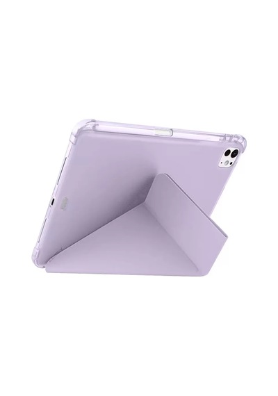 Newface Apple iPad Uyumlu  Air 13 2024 Kılıf Kalemlikli Mars Tablet Kılıfı - Lila