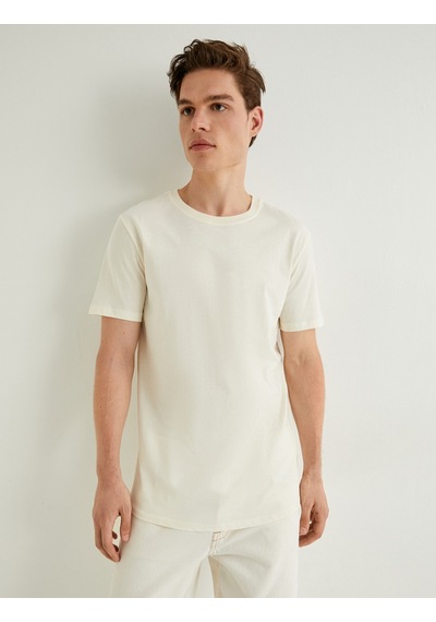 Koton Basic Tişört Slim Fit Bisiklet Yaka Kısa Kollu Ekru 4sam10842hk Ekru Koton Basic Tişört Slim Fit Bisiklet Yaka Kısa Kollu Ekru 4sam10842hk Ekru
