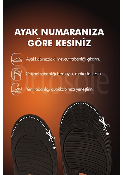 Ortosole OS201 Jel Destekli Yumuşak İş Ayakkabı ve Bot İçin Tabanlık