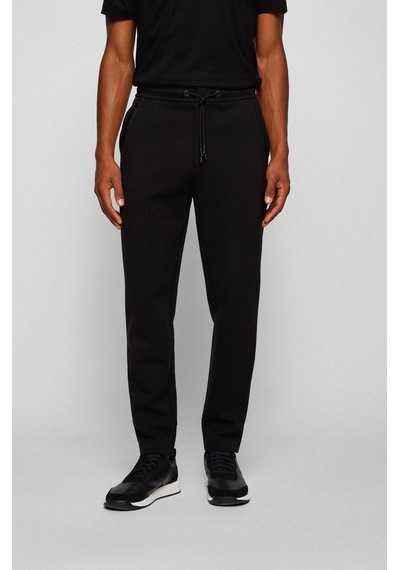 HUGO BOSS JERSEY TROUSERS PAMUK KARIŞIMLI, KAVİSLİ LOGOLU EŞOFMAN Siyah