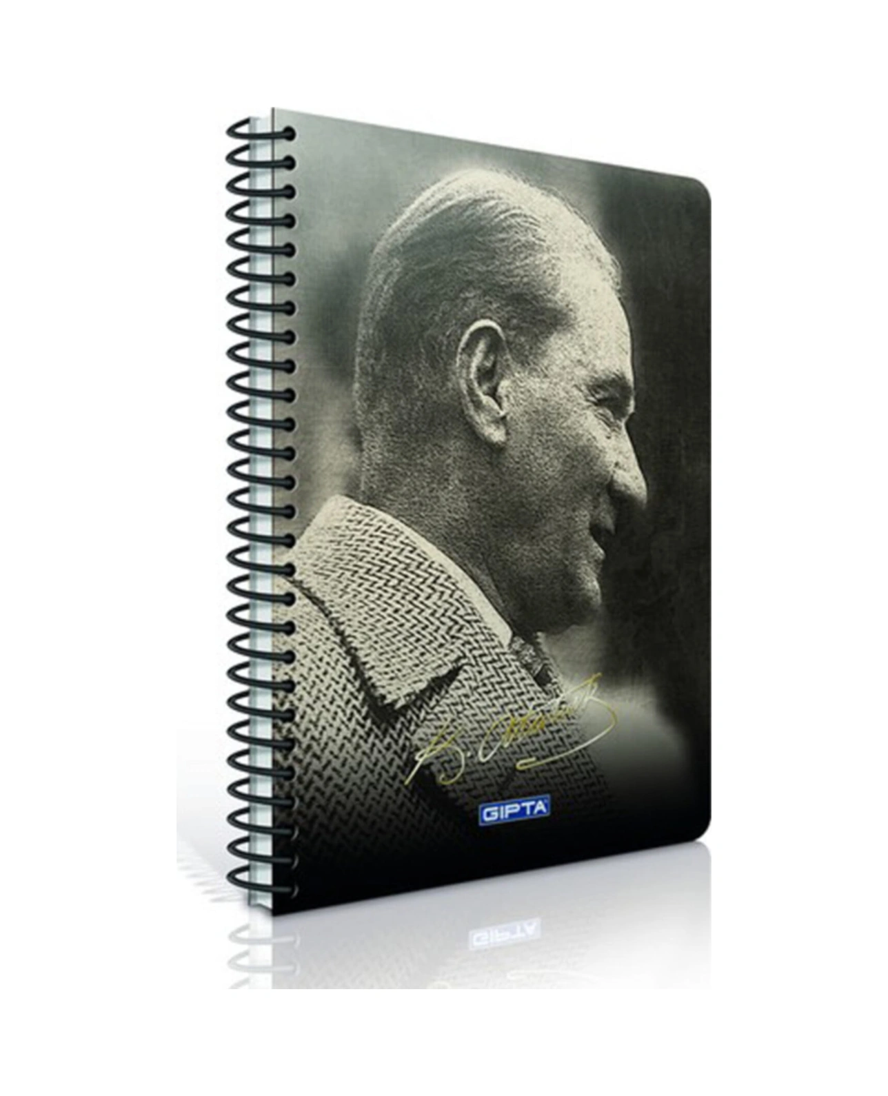 Atatürk Spiralli Sert Kapak 17x24 100 Yp Kareli Defter