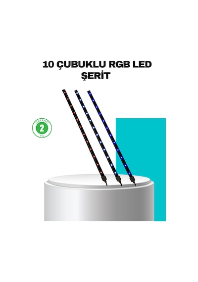 Led Meteor Yağmur Işığı 10 Adet Çubuk Kayan Yıldız Efektli