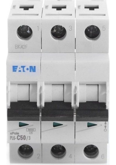 Eaton 286606 Minyatür Devre Kesici - 6ka - C Eğrisi - 3x50a
