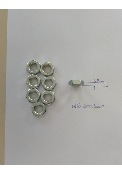 M16 Galvaniz Kaplı Kontra Somun Dın 936- 50 Adet