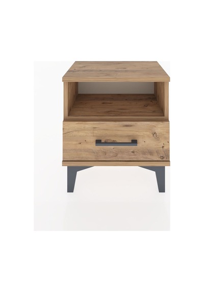 Arges Komodin Tek Raflı Tek Çekmeceli 44x30x48 Çam-çam Çam