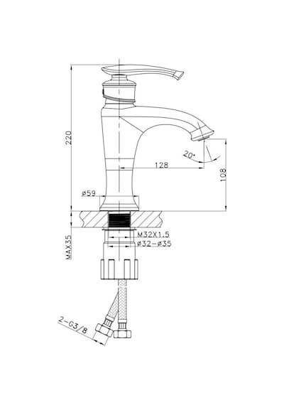 Fontana Fm-1113 Lavabo Bataryası Rose