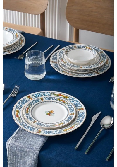 Forever Bone Vase 24 Parça 6 Kişilik Yemek Takımı Çok Renkli