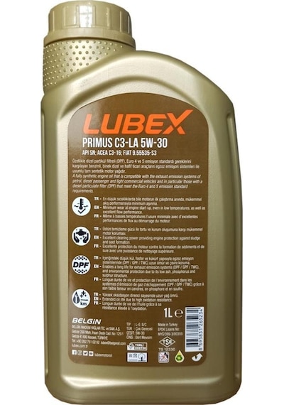 Lubex Primus 5W-30 C3-La Dpf Partiküllü Tam Sentetik Motor Yağı 6 x 1 L