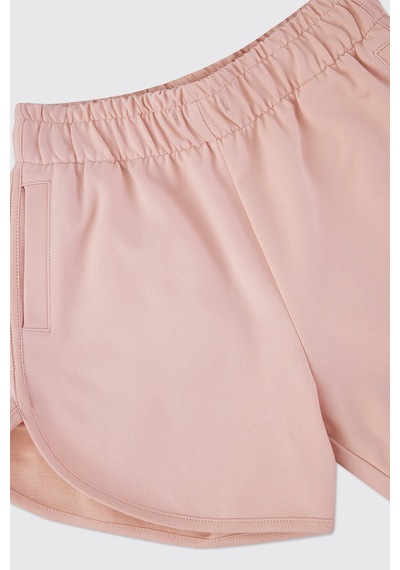Panço Kız Çocuk Şerit Detaylı Açık Pembe Şort 2621GK07003