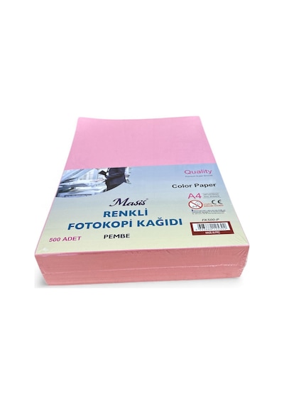Masis A4 Renkli Fotokopi Kağıdı 500 Lü Pembe