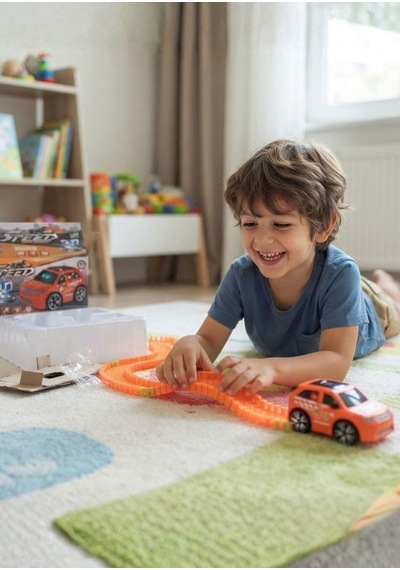 3d Müzikli Pilli Speed Car Kırmızı