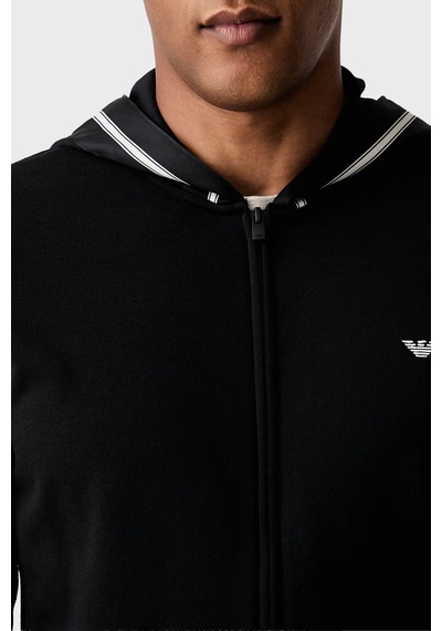 Emporio Armani Pamuklu Kapüşonlu Fermuarlı Sweat Erkek Sweat Em000653 Af25024 Uc001 Siyah