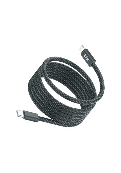 T4cl-bk 1 Metre Siyah 27w Type C To Lightning Şarj Kablosu, Manyetik Tasarımlı Örgülü Hızlı Şarj Ve Data Kablosu, Tüm Lightning İphone Ve İpad İle Tam Uyumluluk