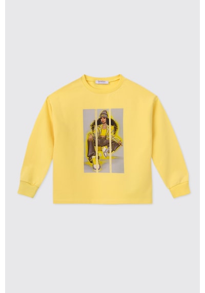 Panço Kız Çocuk Sarı Sweatshirt 2521gk08055