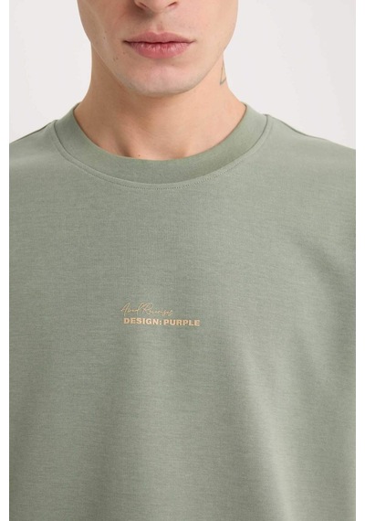 DeFacto Loose Fit Bisiklet Yaka Baskılı Ağır Kumaş Tişört D8462AX25SPGN1107 DeFacto Loose Fit Bisiklet Yaka Baskılı Ağır Kumaş Tişört D8462AX25SPGN1107