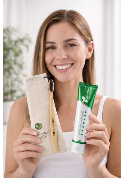 Dental Kit - Opalescence Cool Mint Beyazlatıcı Diş Macunu 133 Gr + Bambu Diş Fırçası