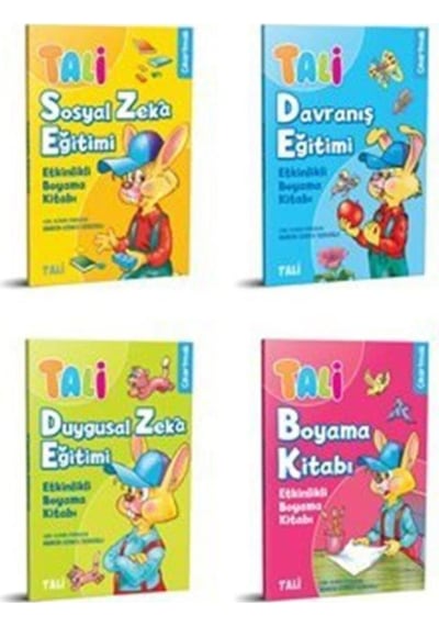 Ema Tali Etkinlikli Boyama Seti 4'lü Seri 1 Adet Boyama Kitabı