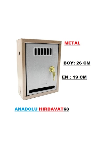 Boyalı Metal Posta Kutusu Kahverengi